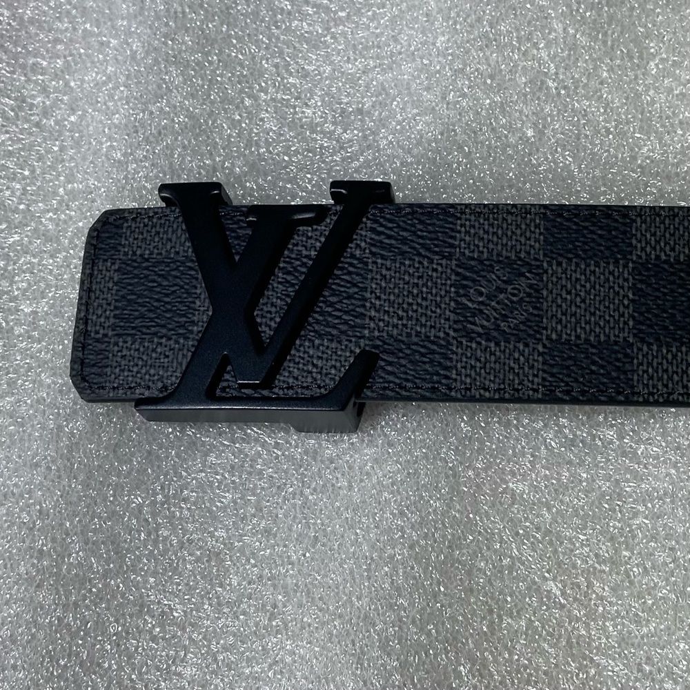 Louis Vuitton Belt Black Damier w/ Black Buckle Belt - Model: M9808 - Size 40 US